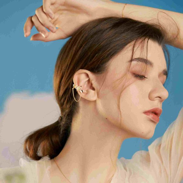 Butterfly Daisy Ear Cuffs No Pierced - Image 3
