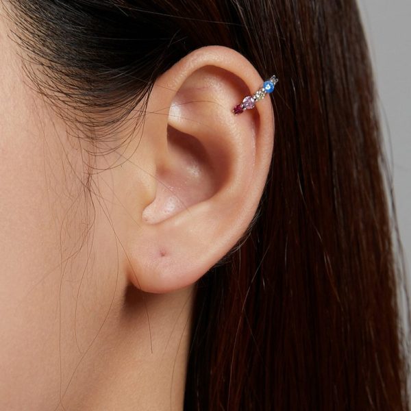 Gemstone Rainbow Ear Cuff - Image 2