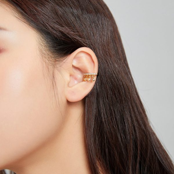 Dangle Helix Ear Cuff Earrings - Image 2